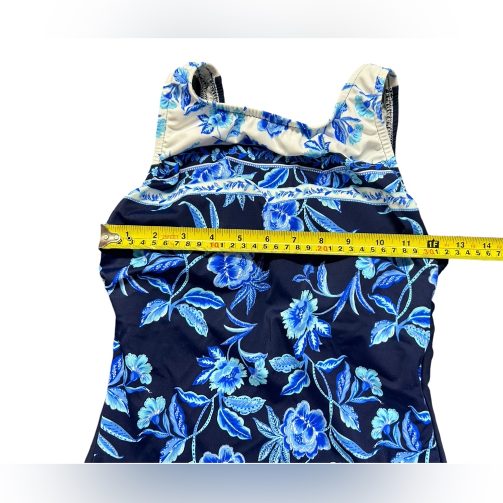 MAXINE OF HOLLYWOOD modest tummy control full neck maillot one piece swimsuit - Picture 8 of 8